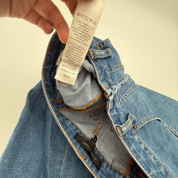 Marc Jacobs Wide Leg Y2K Grunge Denim Jeans Pants 27 - Picture 7 of 7